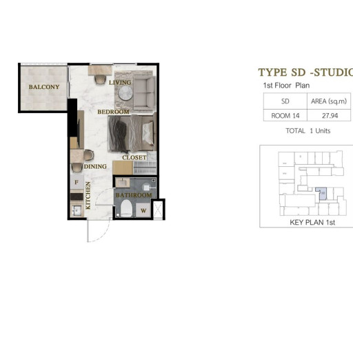 Siam Oriental Beach, Studios - from 23 m² to 28 m²