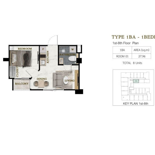 Siam Oriental Beach, 1 bedroom apartments - from 27 m² to 45 m²