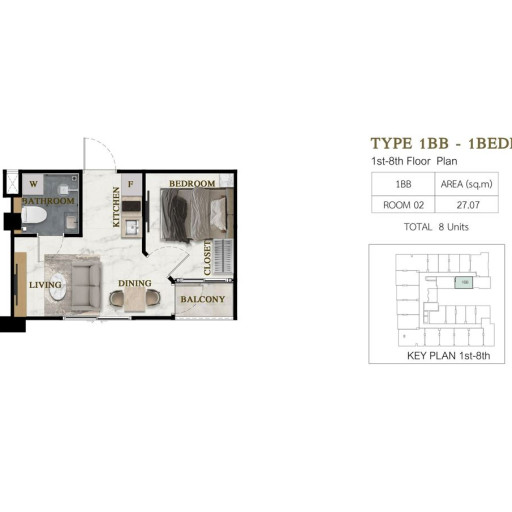 Siam Oriental Beach, 1 bedroom apartments - from 27 m² to 45 m²
